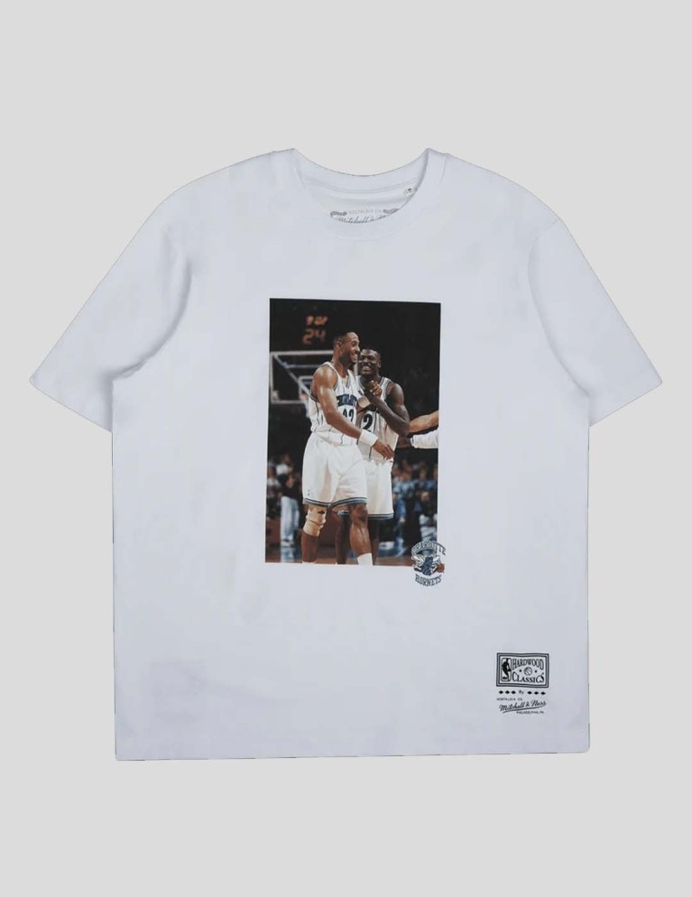T-shirt MITCHELL & NESS hornets player photo tee white